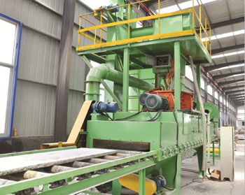 石材拋丸機，大理石荔枝面打毛粗化設備